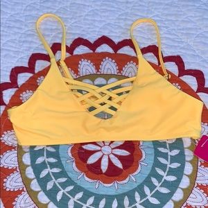 YELLOW BIKINI TOP || NEVER WORN